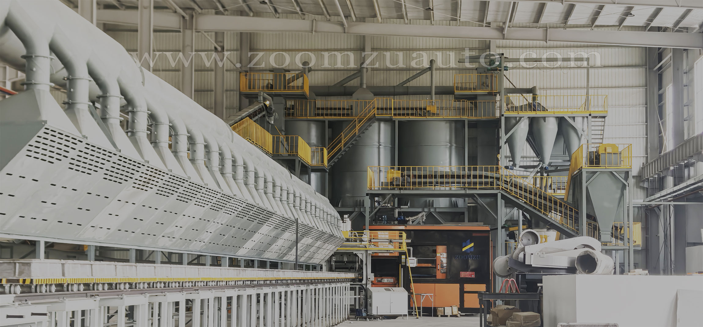 Green sand casting molding line