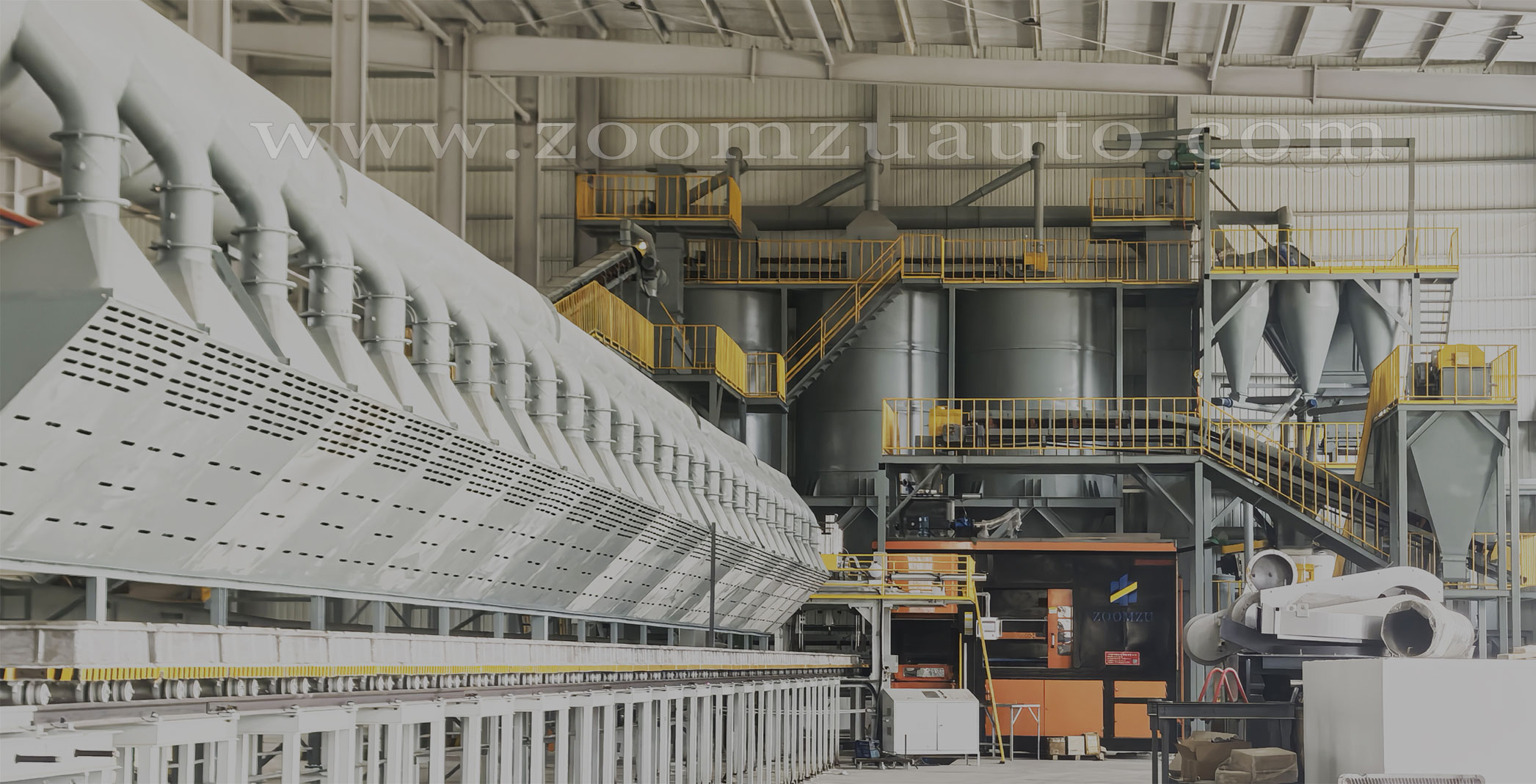 Green sand casting molding line