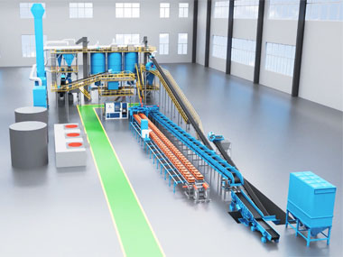 Horizontal automatic molding line, sand casting automatic molding line