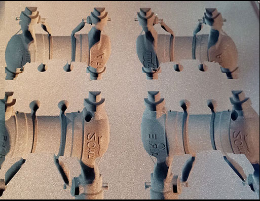 Water meter shell casting and molding equipment