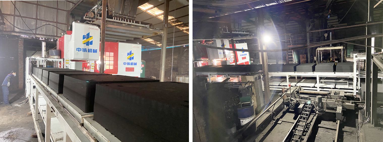 Tidal sand horizontal parting molding machine for large-sized sand boxes