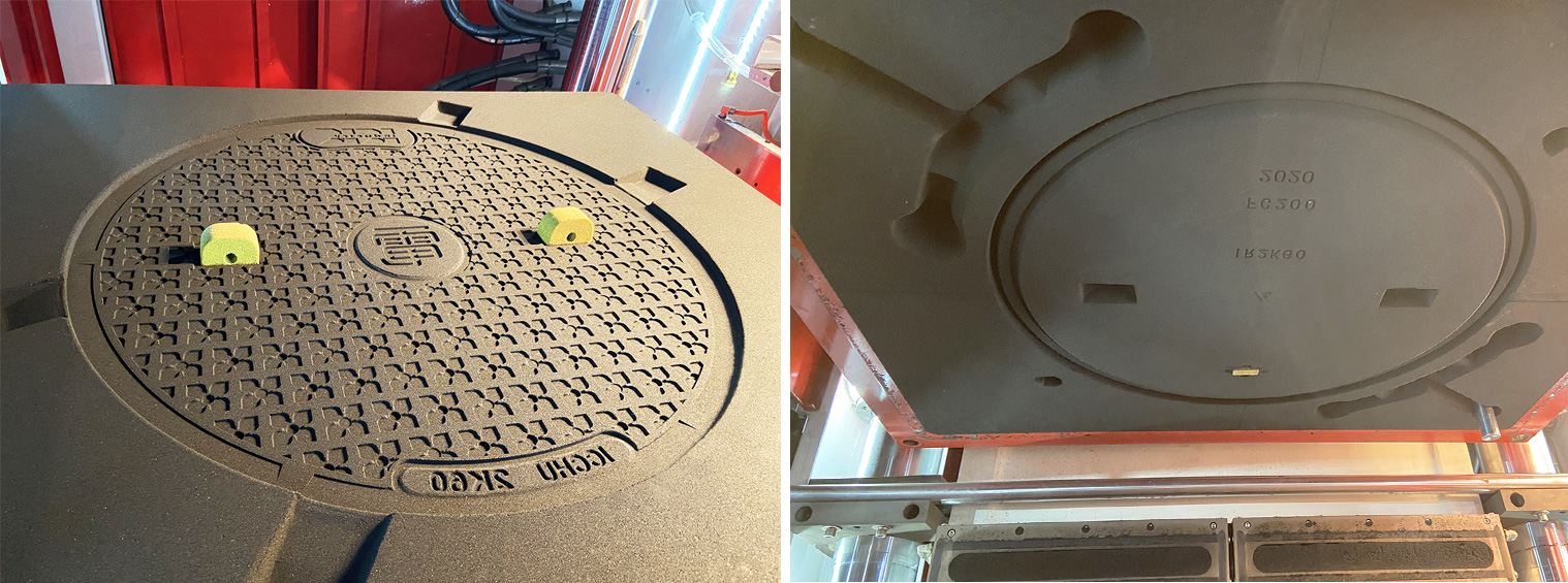 Manhole cover casting molding machine