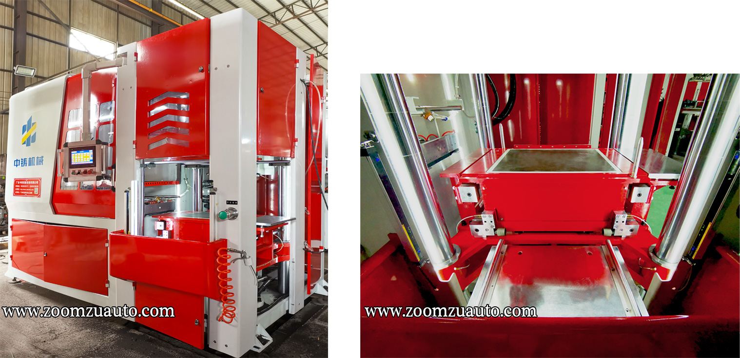 Sand casting horizontal parting molding machine