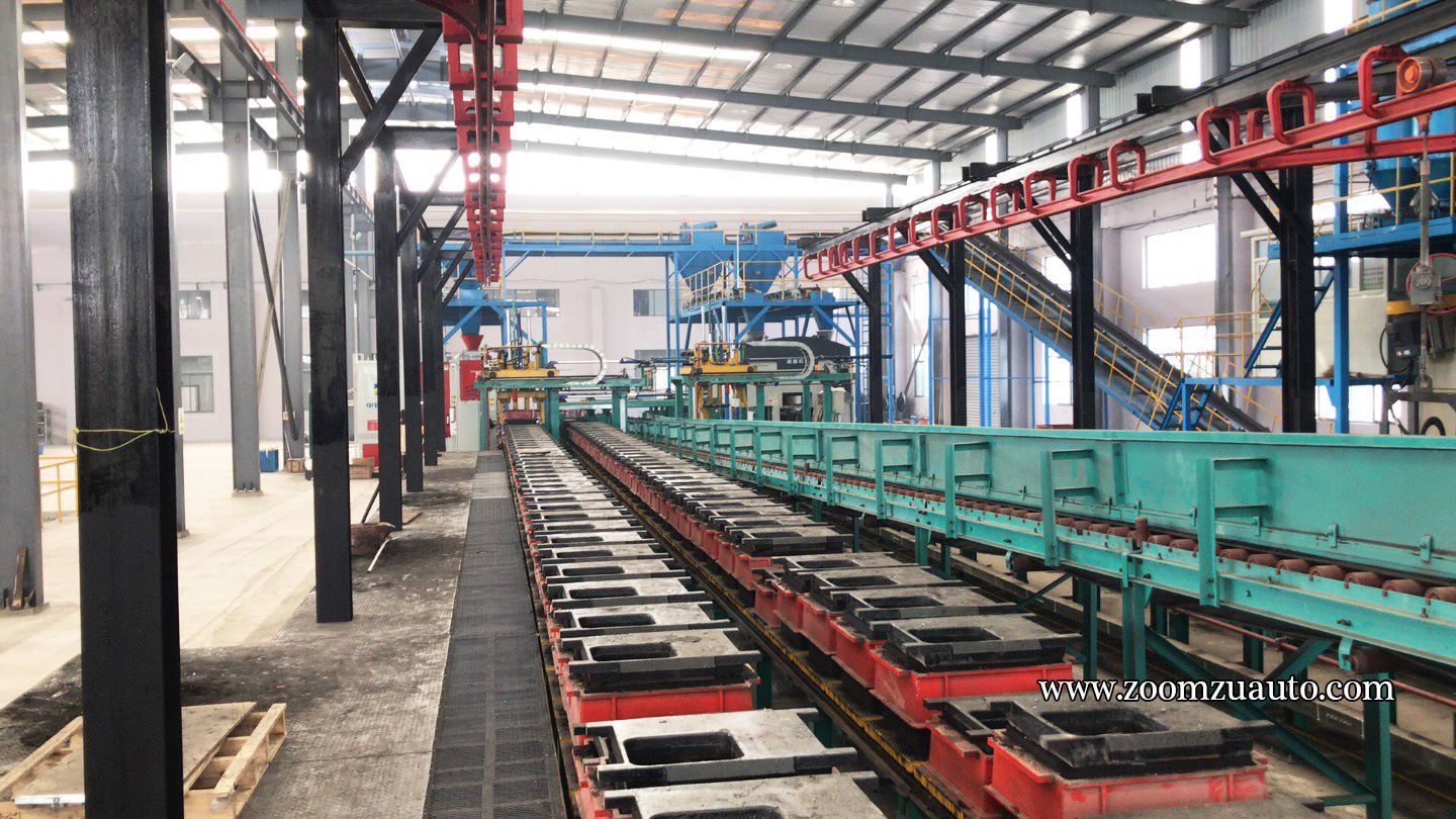Fully automatic horizontal parting molding line for clay sand