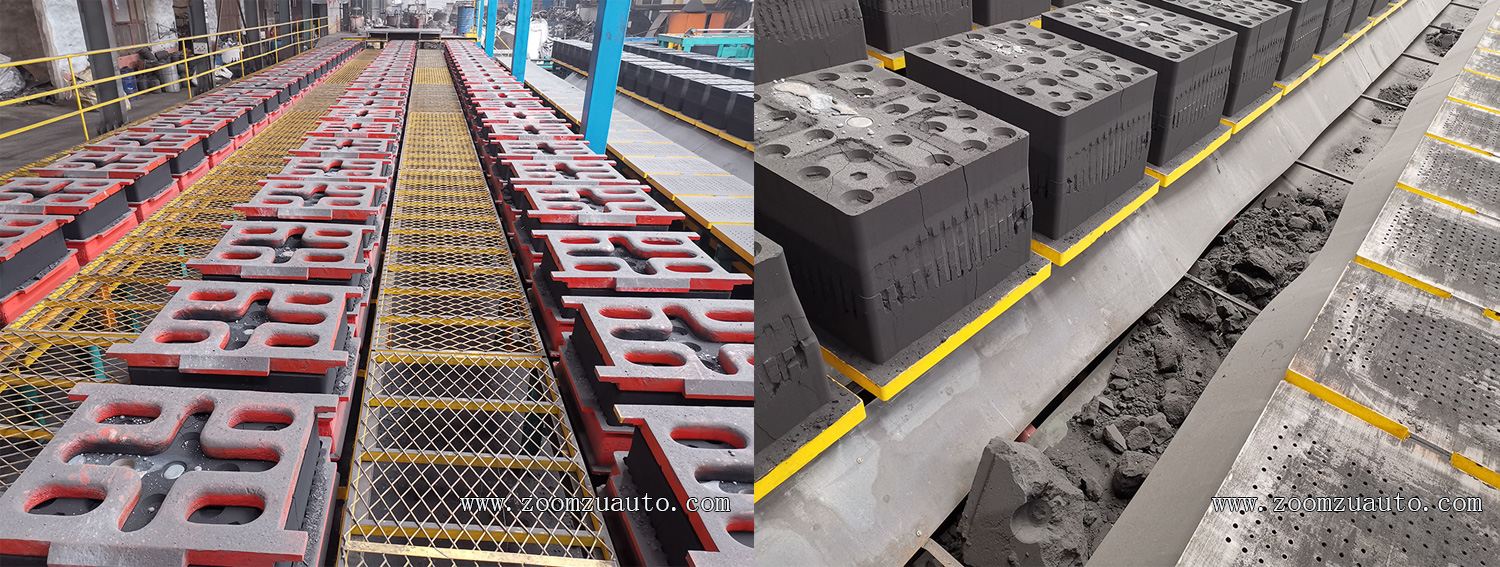 Clay sand casting molding line