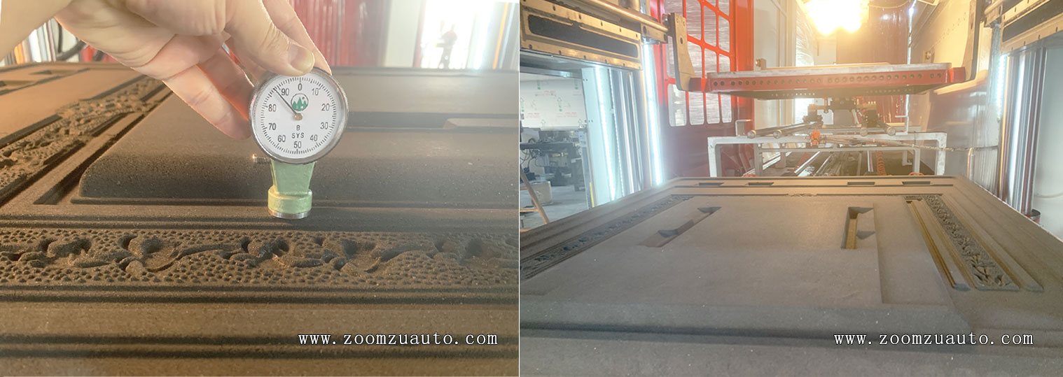 Automated casting and shaping of fireplace castings