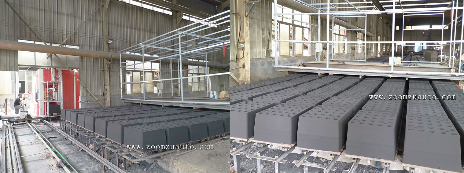 Sand mold casting line