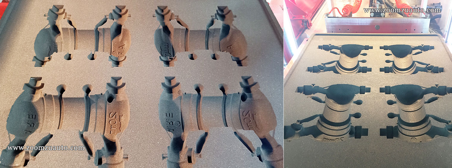 Automated casting and shaping of water meter casing Automated casting and shaping of water meter casing